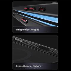 For iPhone 16 Magnetic Case TPU + Acrylic Kickstand Phone Cover with Glass Lens Film - TechGearPal