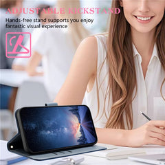 For iPhone 14 / 13 Case Bowknot Decor Wallet Leather Phone Cover with Wrist Strap - TechGearPal