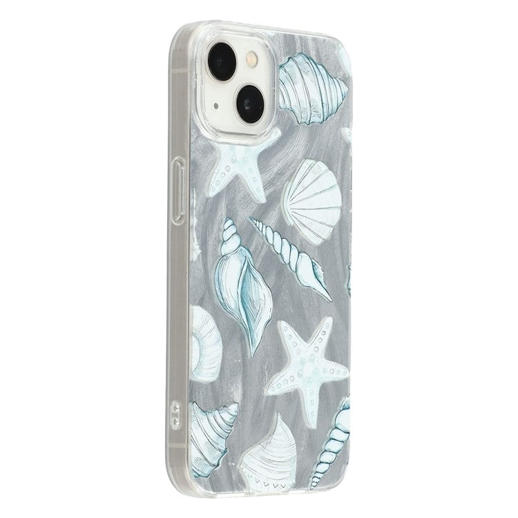 For iPhone 13 Case Shell Pattern Airbag Shockproof PC + TPU Phone Back Cover - TechGearPal