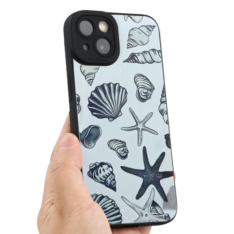 For iPhone 13 Case Starfish Shells Pattern Shockproof TPU Phone Back Cover - TechGearPal