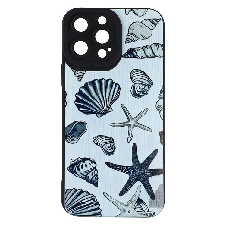 For iPhone 13 Pro Max Case Starfish Shells Pattern Shockproof TPU Phone Back Cover - TechGearPal