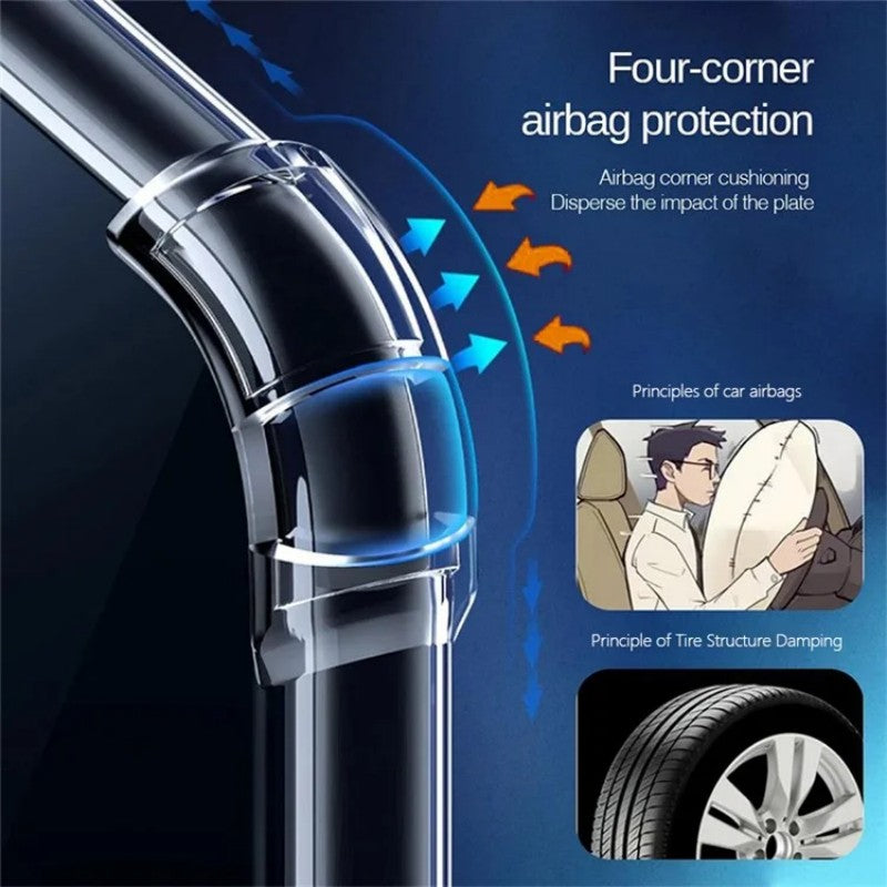 For iPhone 14 Pro Max TPU Case WANLONFENG WL3 Series 1.5mm Phone Cover with 2Pcs Tempered Glass (Big Lens Hole) - TechGearPal