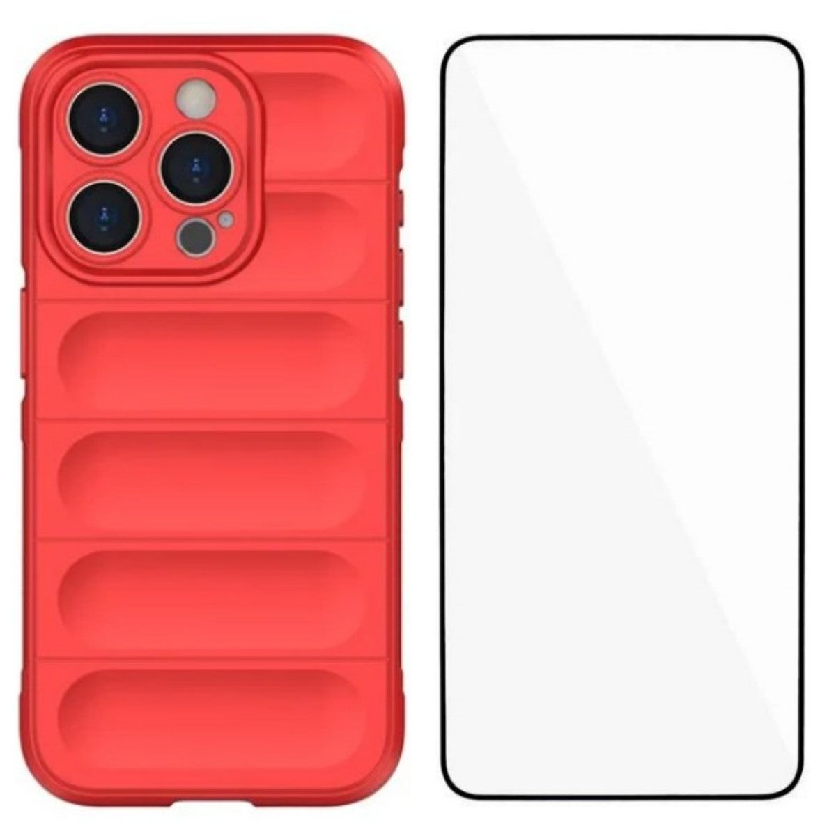 For iPhone 14 Pro TPU Case WANLONFENG HD Series Anti Slip Phone Cover with Tempered Glass - TechGearPal