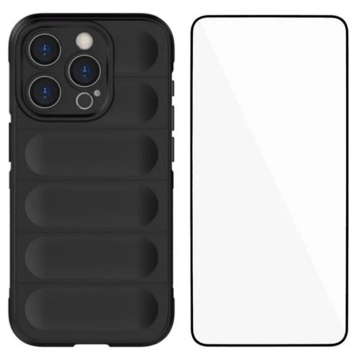 For iPhone 14 Pro Max TPU Case WANLONFENG HD Series Anti Slip Phone Cover with Tempered Glass - TechGearPal