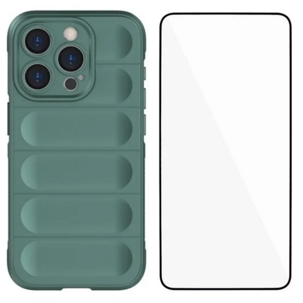 For iPhone 13 Pro Max 6.7 inch TPU Case WANLONFENG HD Series Anti Slip Phone Cover with Tempered Glass - TechGearPal