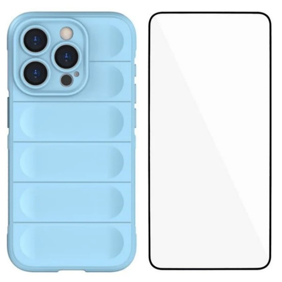 For iPhone 13 Pro Max 6.7 inch TPU Case WANLONFENG HD Series Anti Slip Phone Cover with Tempered Glass - TechGearPal