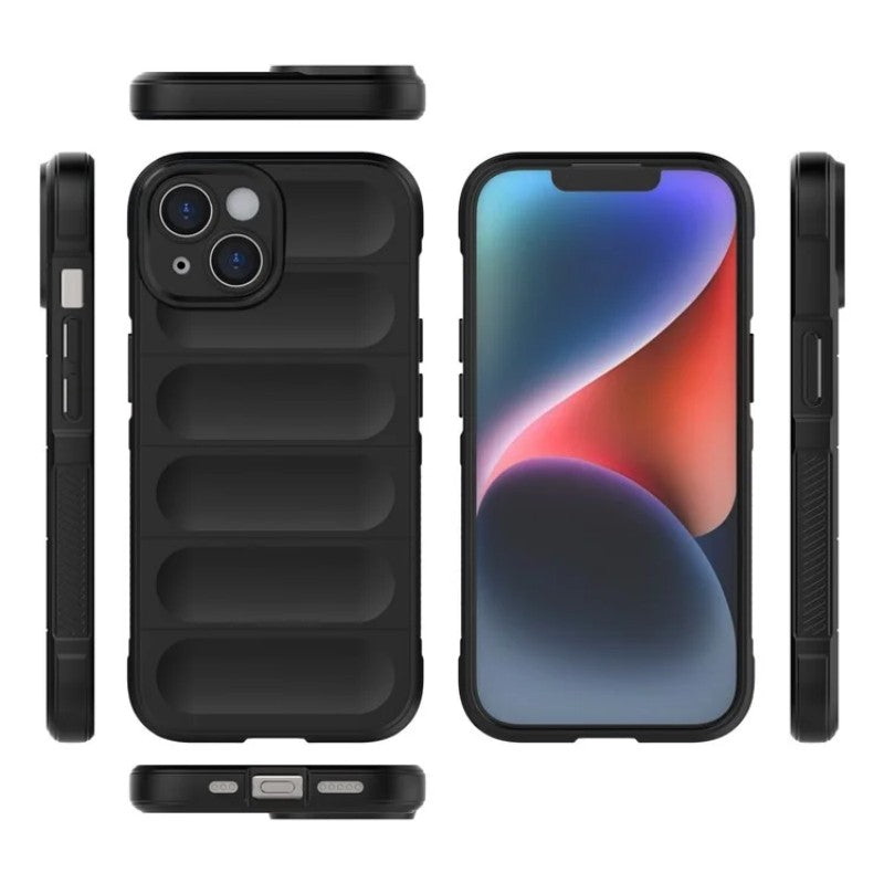 For iPhone 13 6.1 inch TPU Case WANLONFENG HD Series Anti Slip Phone Cover with Tempered Glass - TechGearPal