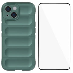 For iPhone 14 TPU Case WANLONFENG HD Series Anti Slip Phone Cover with Tempered Glass - TechGearPal
