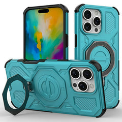 For iPhone 16 Pro Max Magnetic Case Rotating Metal Kickstand Shockproof PC + TPU Phone Back Cover