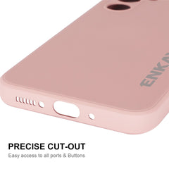 For Samsung Galaxy A56 5G Silicone Case ENKAY HAT PRINCE Straight Edge Cell Phone Back Cover