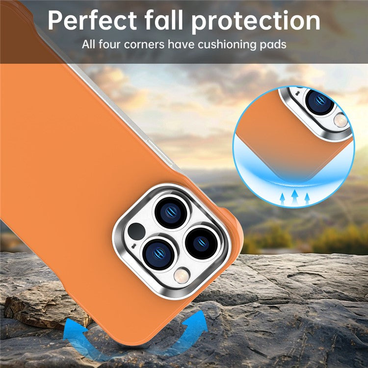 For iPhone 13 Pro Magnetic Case Frameless Ultra Thin TPU + PET Phone Cover Reinforced Corners - TechGearPal