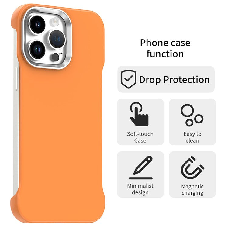 For iPhone 14 Pro Magnetic Case Frameless Ultra Thin TPU + PET Phone Cover Reinforced Corners - TechGearPal
