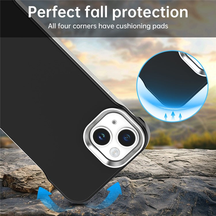 For iPhone 14 / 13 Magnetic Case Frameless Ultra Thin TPU + PET Phone Cover Reinforced Corners - TechGearPal