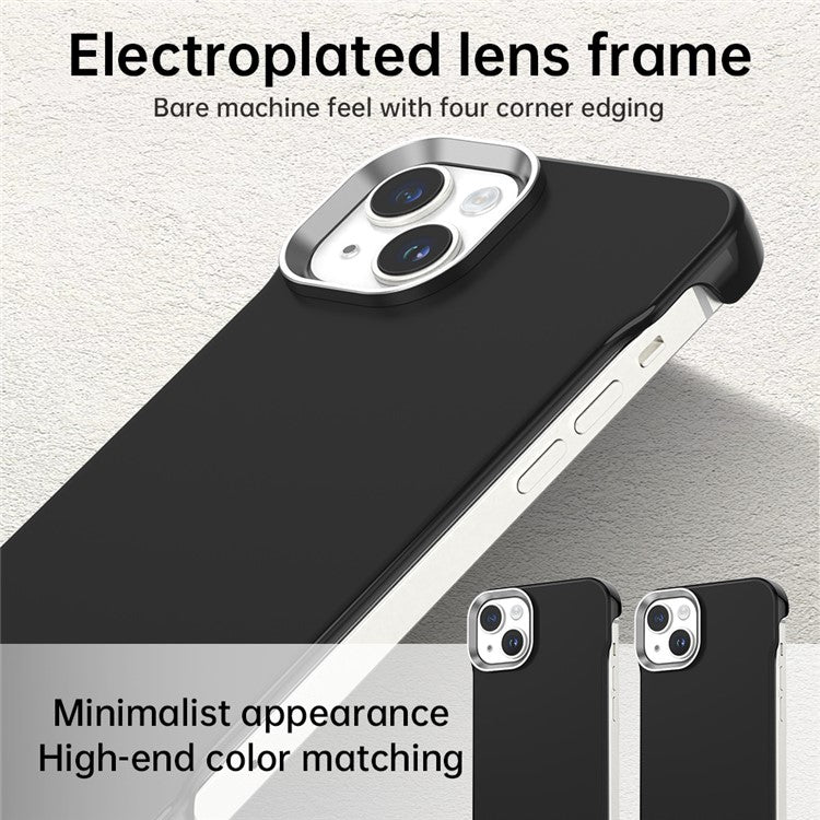 For iPhone 14 / 13 Magnetic Case Frameless Ultra Thin TPU + PET Phone Cover Reinforced Corners - TechGearPal