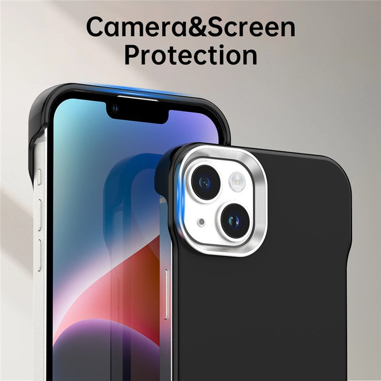For iPhone 14 / 13 Magnetic Case Frameless Ultra Thin TPU + PET Phone Cover Reinforced Corners - TechGearPal