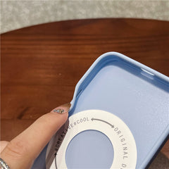 For iPhone 16 Case Rotating Kickstand Liquid Silicone Phone Case Compatible with MagSafe