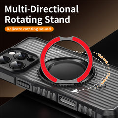 For iPhone 16 Pro Max Magnetic Case with Kickstand PC + TPU Phone Back Cover