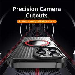 For iPhone 16 Pro Max Magnetic Case with Kickstand PC + TPU Phone Back Cover