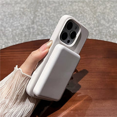 For iPhone 16 Pro Case Rotating Kickstand Liquid Silicone Phone Case Compatible with MagSafe