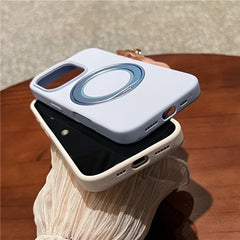 For iPhone 16 Pro Case Rotating Kickstand Liquid Silicone Phone Case Compatible with MagSafe