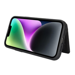 For iPhone 14 / 13 Case Litchi Textured PU Leather + TPU Kickstand Phone Cover with Card Slot - TechGearPal