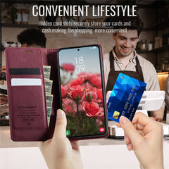 Für Samsung Galaxy S22 5G Hülle CASEME 033 Serie RFID Blocking Wallet Stand Kalbsleder Telefonabdeckung 