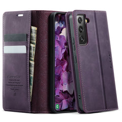 Für Samsung Galaxy S22+ 5G Hülle CASEME 033 Serie RFID-blockierende Brieftasche Stand Kalbsleder-Telefonabdeckung 