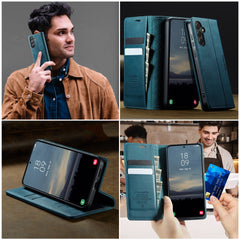 For Samsung Galaxy S23 FE Case CASEME 033 Series RFID Blocking Wallet Stand Calf Texture Leather Phone Cover