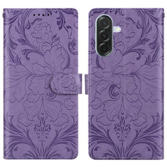 Für Samsung Galaxy A56 5G / A36 5G Ledertasche mit aufgedrucktem Blumenmuster, Brieftaschenständer, Flip-Telefonabdeckung 