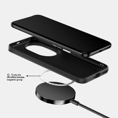 Coque ABEEL pour Huawei Nova 14 5G compatible avec MagSafe, étui en cuir imprimé PC TPU et alliage d'aluminium 