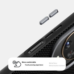 Coque ABEEL pour Huawei Nova 14 5G compatible avec MagSafe, étui en cuir imprimé PC TPU et alliage d'aluminium 