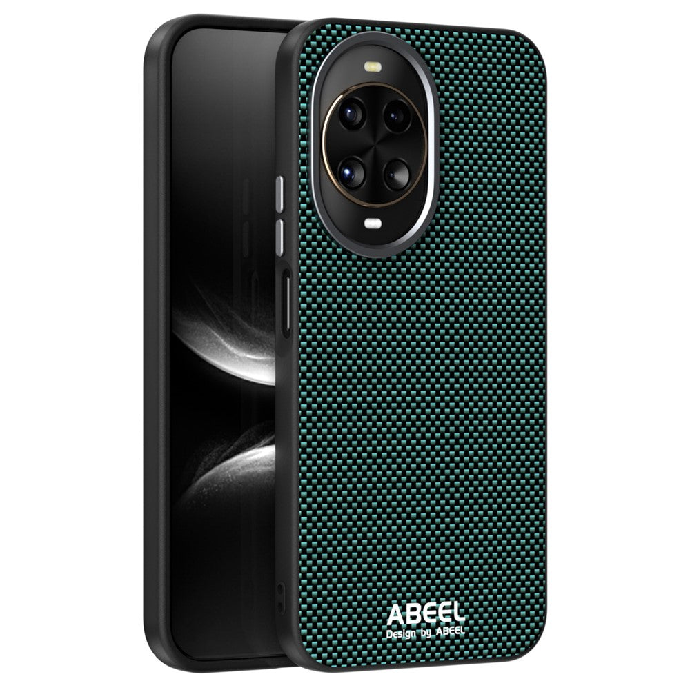 Coque ABEEL pour Huawei Nova 14 5G compatible avec MagSafe, étui en cuir imprimé PC TPU et alliage d'aluminium 