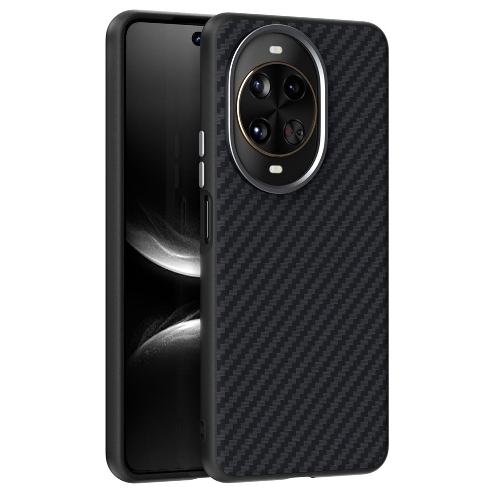 Coque ABEEL pour Huawei Nova 14 Pro 5G compatible avec MagSafe, coque arrière texturée en fibre de carbone 