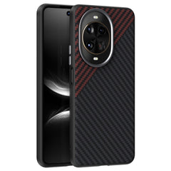 Coque ABEEL pour Huawei Nova 14 Pro 5G compatible avec MagSafe, coque arrière texturée en fibre de carbone 