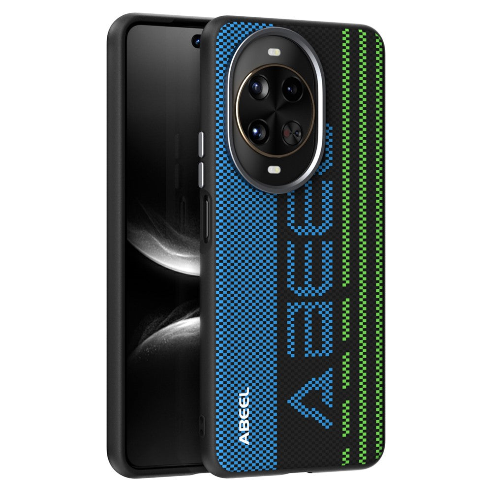 Coque ABEEL pour Huawei Nova 14 Pro 5G compatible avec MagSafe, étui en cuir imprimé PC TPU et alliage d'aluminium 