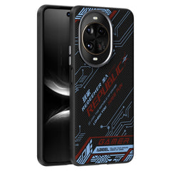 ABEEL For Huawei nova 14 Pro 5G Case Compatible with MagSafe Printed PC TPU Aluminum Alloy Leather Phone Cover