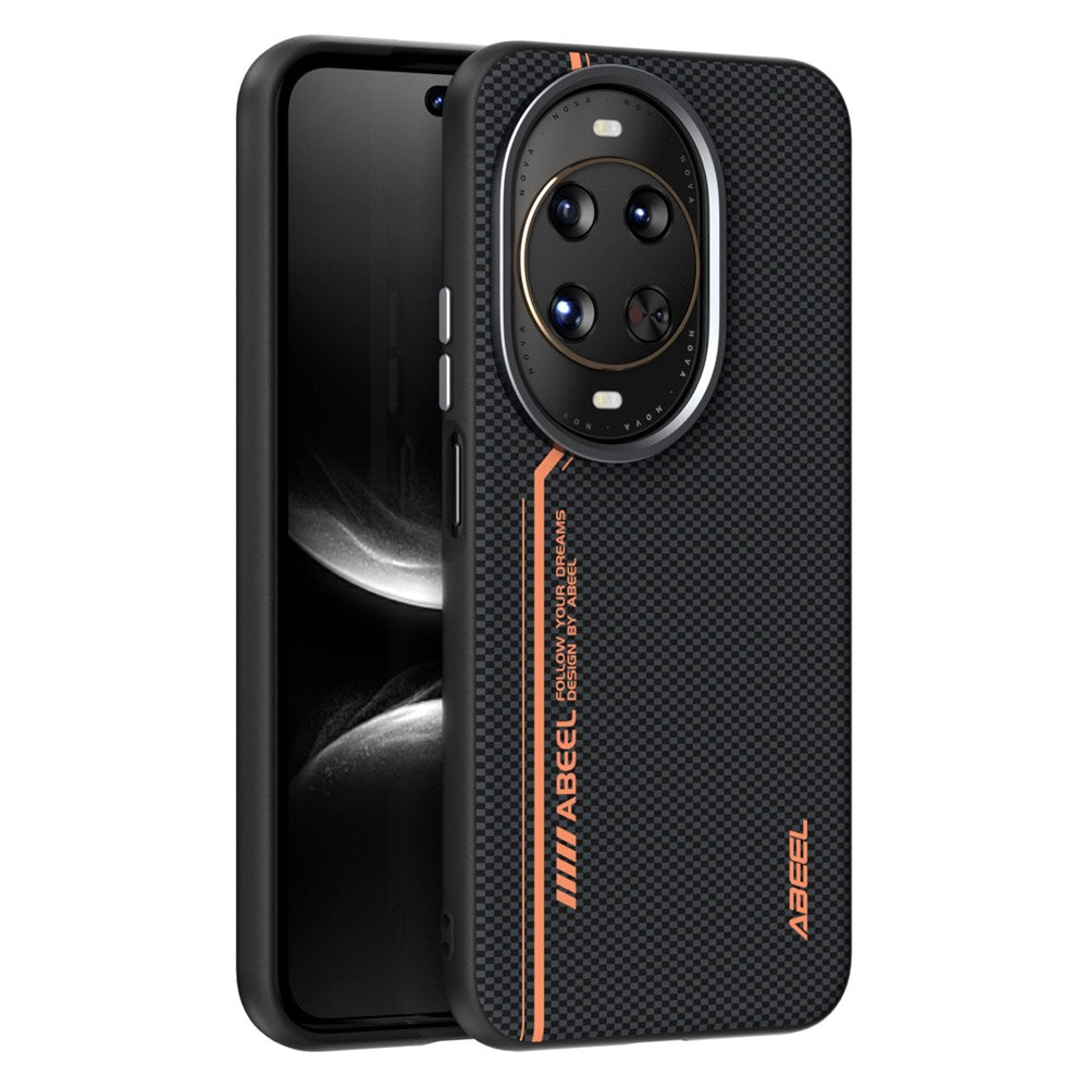 ABEEL Für Huawei nova 14 Ultra 5G Fall Kompatibel mit MagSafe Gedruckt PC TPU Aluminium Legierung Leder Telefon Abdeckung 