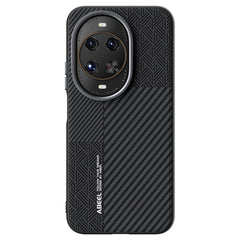 ABEEL pour Huawei nova 14 Ultra 5G coque PC + TPU + alliage d'aluminium + housse de téléphone en cuir PU Compatible avec MagSafe 