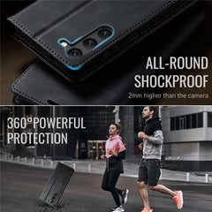 For Samsung Galaxy S23 Case CASEME 033 Series RFID Blocking Wallet Stand Calf Texture Leather Phone Cover