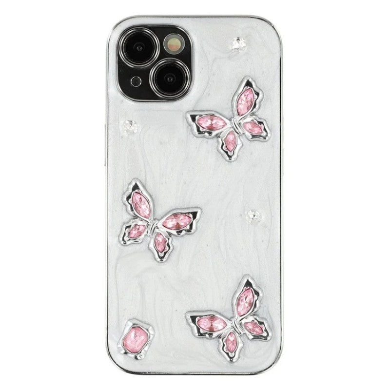 For iPhone 13 6.1 inch Case WANLONFENG Electroplated Epoxy TPU + Acrylic Phone Cover with Tempered Glass - TechGearPal