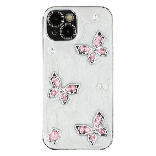 For iPhone 13 6.1 inch Case WANLONFENG Electroplated Epoxy TPU + Acrylic Phone Cover with Tempered Glass - TechGearPal