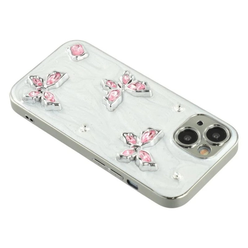 For iPhone 14 Case WANLONFENG Electroplated Epoxy TPU + Acrylic Phone Cover with Tempered Glass - TechGearPal