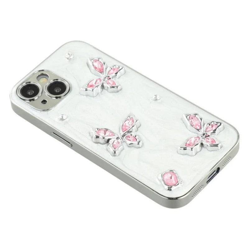 For iPhone 14 Case WANLONFENG Electroplated Epoxy TPU + Acrylic Phone Cover with Tempered Glass - TechGearPal