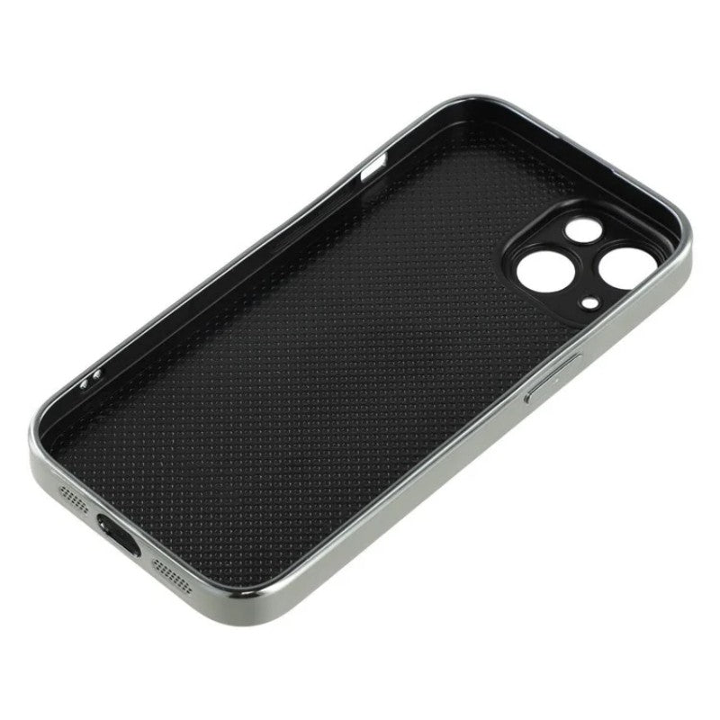 For iPhone 14 Case WANLONFENG Electroplated Epoxy TPU + Acrylic Phone Cover with Tempered Glass - TechGearPal