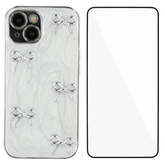For iPhone 14 Case WANLONFENG Electroplated Epoxy TPU + Acrylic Phone Cover with Tempered Glass - TechGearPal