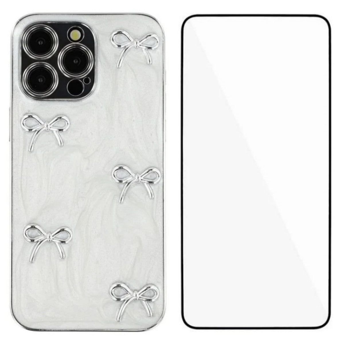 For iPhone 14 Pro Case WANLONFENG Electroplated Epoxy TPU + Acrylic Phone Cover with Tempered Glass - TechGearPal