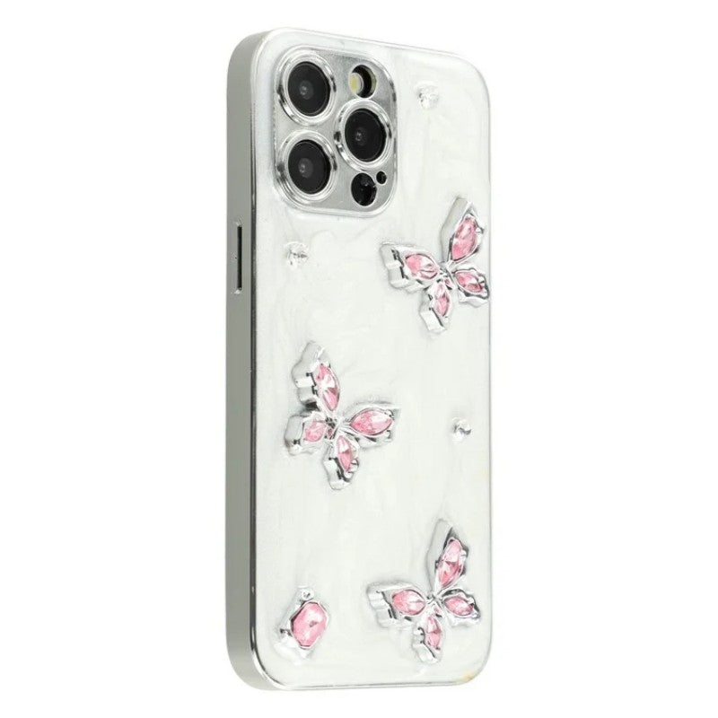For iPhone 14 Pro Max Case WANLONFENG Electroplated Epoxy TPU + Acrylic Phone Cover with Tempered Glass - TechGearPal
