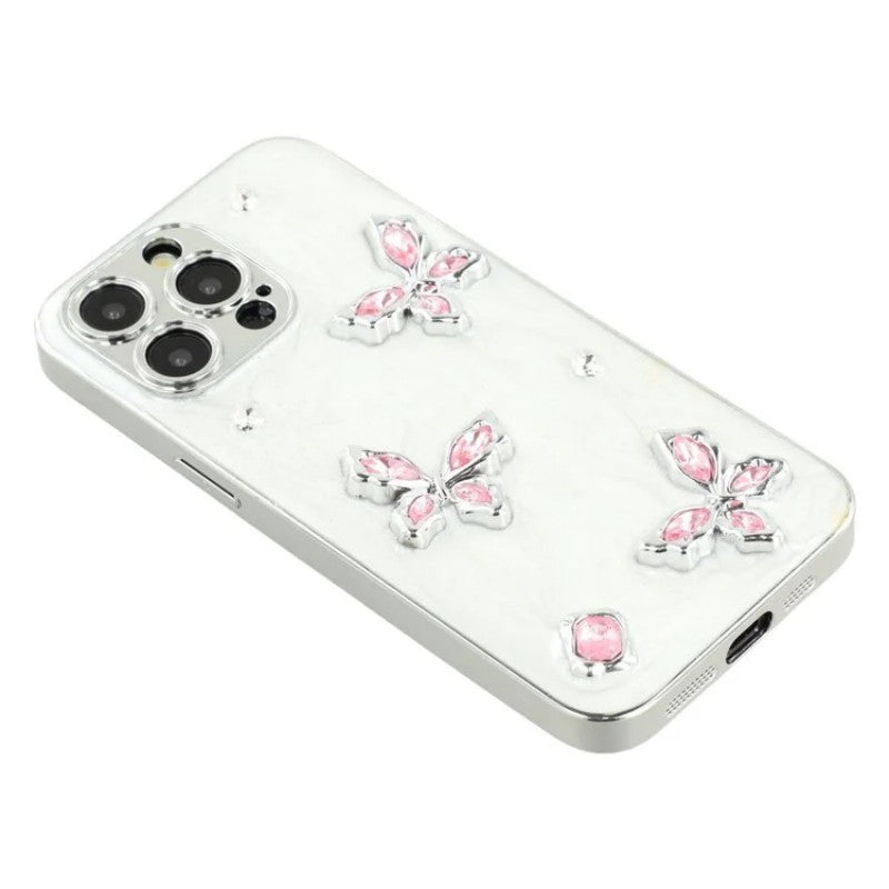 For iPhone 14 Pro Max Case WANLONFENG Electroplated Epoxy TPU + Acrylic Phone Cover with Tempered Glass - TechGearPal