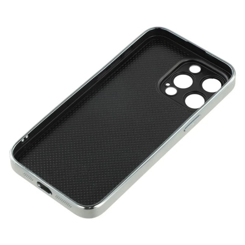 For iPhone 14 Pro Max Case WANLONFENG Electroplated Epoxy TPU + Acrylic Phone Cover with Tempered Glass - TechGearPal