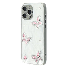 For iPhone 16 Pro Max Case WANLONFENG Electroplated Epoxy TPU + Acrylic Phone Cover with Tempered Glass